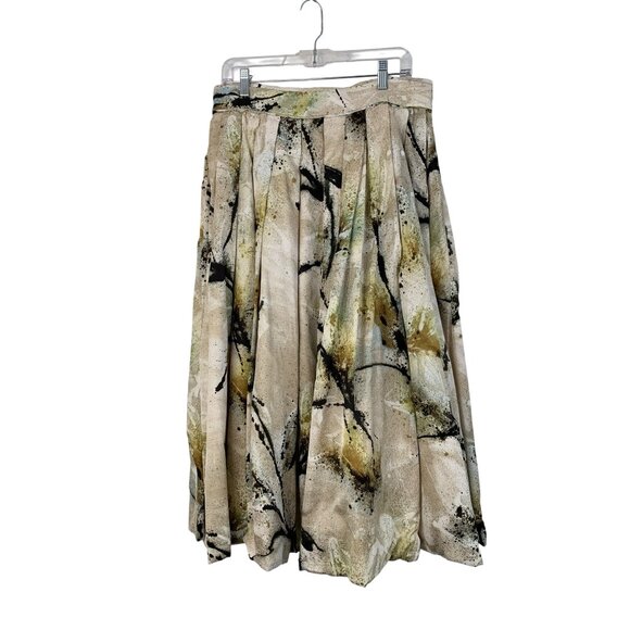 Rare Morrison Fabrics Australia Clare Skirt Splashed Midi Silk NWT $599 8755 - Picture 1 of 7